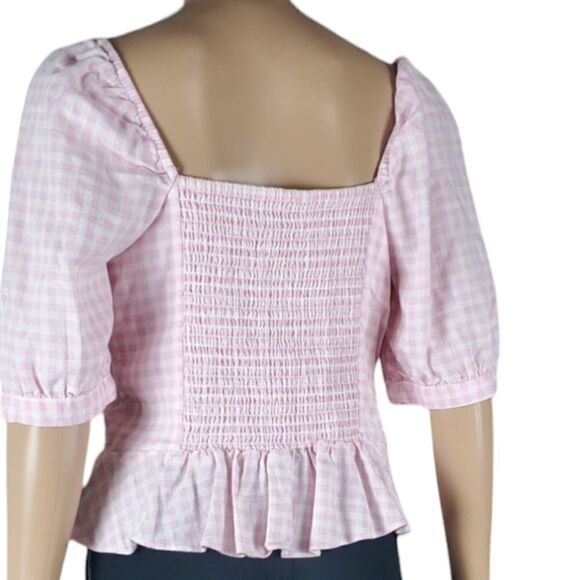 Draper James Pink & White Checked Top - Picture 2 of 6